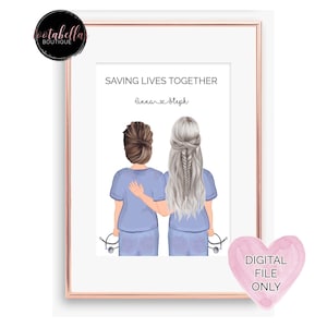 Digital Download, Nurse Appreciation Gift, Personalised Nurse Print, Digital File for Nurses, Thank You Gift for Her, Best Friend Gift Idea