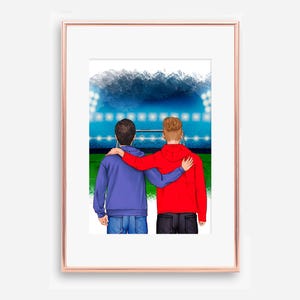 Digital Download, English Soccer Art Portrait - Custom Football Print, Digital File Sport Poster, Unique Gifts for Him & Best Friends
