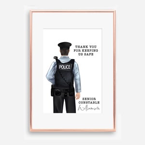 Personalized Police Officer Print: Custom Law Enforcement Gift (Digital File)