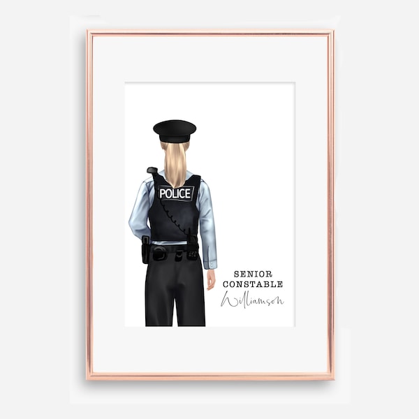 Digital File,Personalised Police Officer Gift,Police Officer Appreciation Gift,Custom Police Print,Gift for Police Officer,Occupation Print