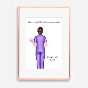 Archivo digital, regalo de agradecimiento para parteras, regalo de agradecimiento para enfermeras, regalo para enfermeras, impresión para mejores amigas, impresión personalizada para parteras, regalos para ella