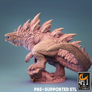 Godzilla/Gojira Lord of the print | Dungeons and dragons | pathfinder |  fantasy miniature | DnD| valentines gift