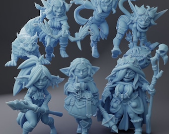 Goblins - High Resolution Resin Miniature - Pathfinder - Forest Miniatures - mimic - Dungeons & Dragons - Twin Goddess - Wizard Miniature