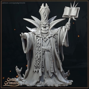 Dark Bishop |  High Resolution Resin Miniature - Pathfinder - Dungeons and Dragons - Great Grimoire | Angel | Celestial