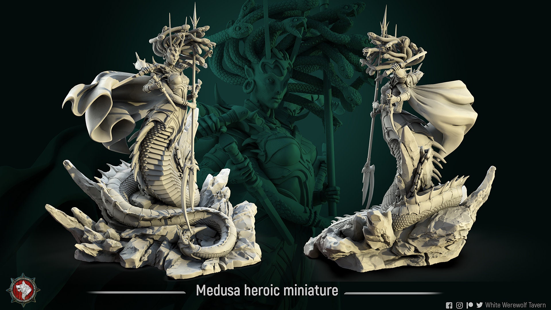 Medusa D&D RPG Tabletop Dungeons and Dragons 32mm | Etsy