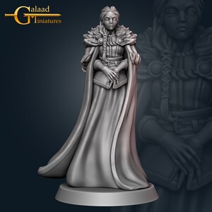 Lady miniature  | D&D | RPG Tabletop | Dungeons and Dragons | Galaad miniatures | merchant | female aristocrat miniature | human merchant