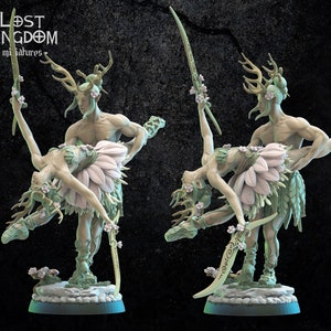 Kyomi and Haru - Eternal dancers | Lost Kingdom | elves | Pyramid | Diorama | Dungeons and dragons | D&D | druid myth| valentines gift