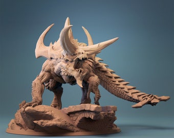 Tarasque - 100mm base - Lord of the print | Dungeons and dragons | pathfinder | fantasy miniature | DnD| valentines gift