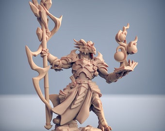 Scramax the battlemage | D&D | RPG Tabletop | Dungeons and Dragons | 32mm | Artisan Guild | Modular miniature | valentine gift