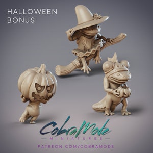 Halloween Hanzaki Witch | Hanzaki Pumpkin | 32mm | D&D | RPG Tabletop | Dungeons and Dragons | Cobramode mini | Ryujin miniature |