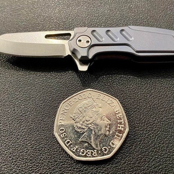 Mini TC4 Titanium Handle Keychain Folding Pocket Knife Outdoor Camping Survival Knives EDC Tool