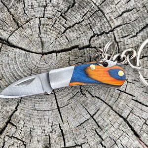 Porte-clés couteau de cuisine petit Mini portable EDC lame pliante vrai couteau coupe-lettres