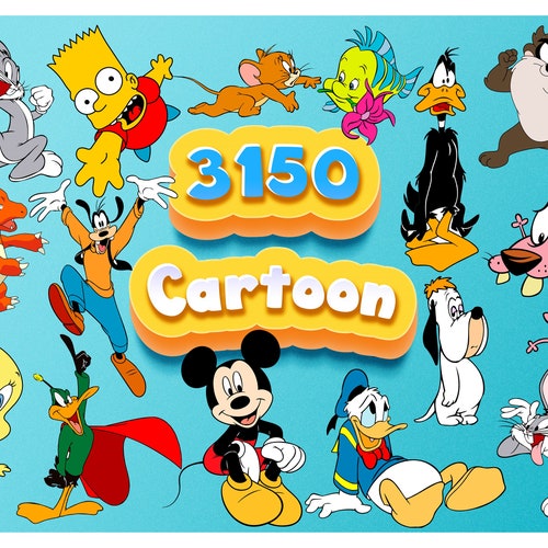 Cartoon SVG, Carton Files, Cartoon Cutting Files, Over 3150 Cartoon Designs, Cartoon SVG, Cartoon PNG, Cartoon Cricut Files Instant Download