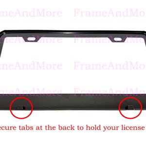 1 x Acura Carbon Fiber Box Style Stainless Black Metal License Plate Frame Holder image 3