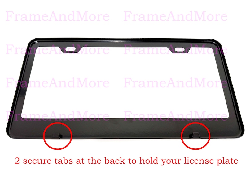 1 x Acura Carbon Fiber Box Style Stainless Black Metal License Plate Frame Holder image 3