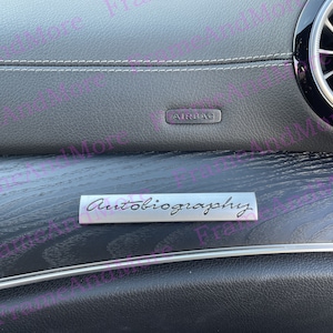 1 x 3D Autobiography Metal Made Dashboard, Center Console Emblem Badge Interior Exterior Logo