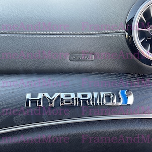 1 x 3D Raised Hybrid Chrome Metal Made Dashboard, Center Console Emblem Badge Interior Exterior Logo