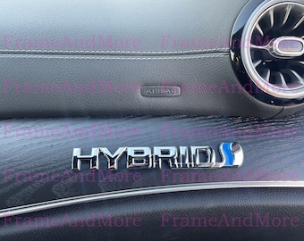 1 x 3D Raised Hybrid Chrome Metal Made Dashboard, Center Console Emblem Badge Interior Exterior Logo