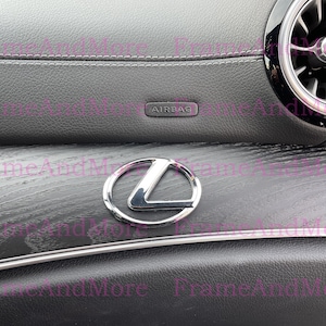 1 x 3D Raised Lexus Logo Chrome Dashboard, Center Console Emblem Badge Interior Exterior Logo