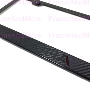 1 x Acura Carbon Fiber Box Style Stainless Black Metal License Plate Frame Holder image 2