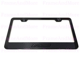 1 x F Sport Carbon Fiber Box Style Stainless Black Metal License Plate Frame Holder For Lexus