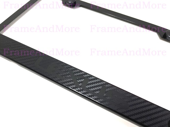 Carbon Fiber License Plate Cover Tint Smoke American Universal FKA