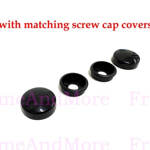 1 x Acura Carbon Fiber Box Style Stainless Black Metal License Plate Frame Holder image 4