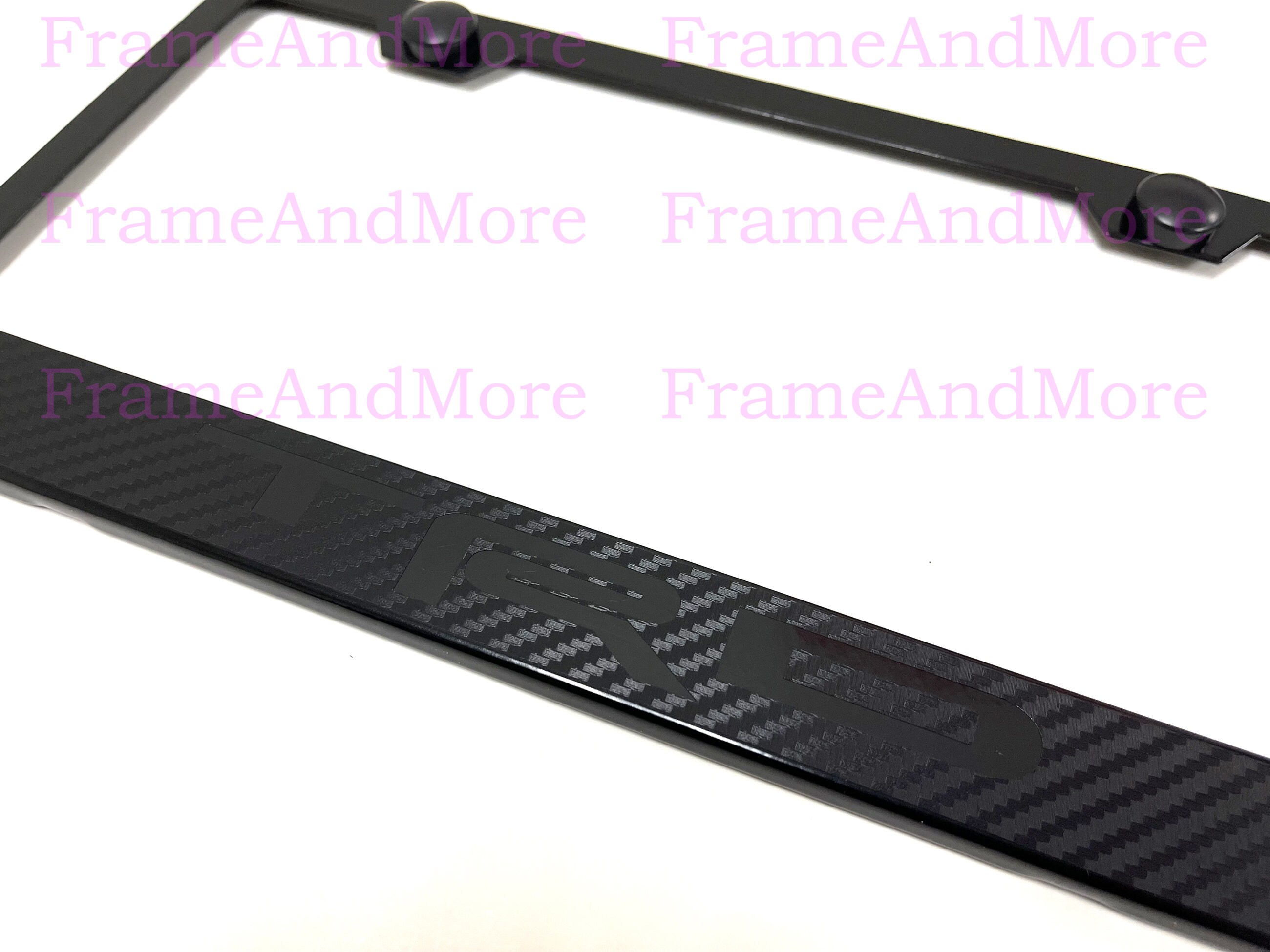 Toyota TRD Style Black Stainless Steel License Plate Frame – Screw-On, Front Mount