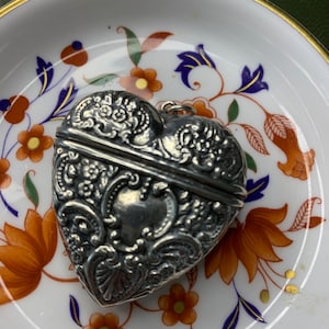 Silver Heart Vesta Charm Pendant