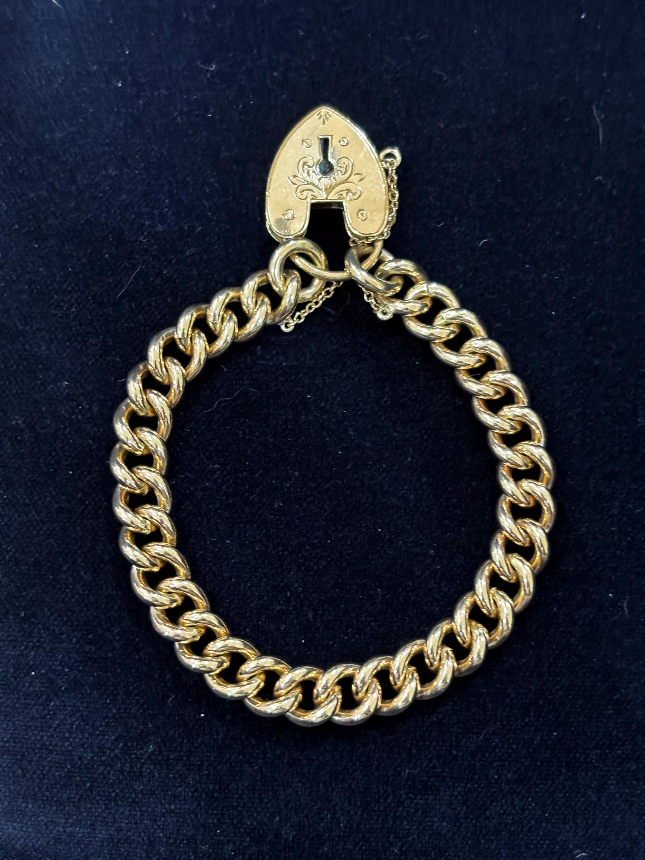 Vintage Australian 'rodd' 9ct Gold Lined Padlock Bracelet - Etsy