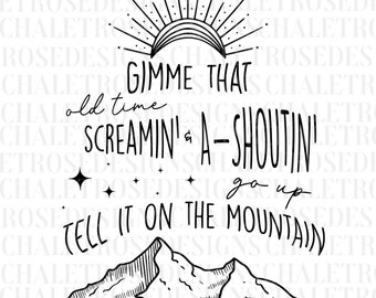 Way of the Triune God Tyler Childers PNG & SVG - Sag es auf dem Berg Sublimation, Country-Musik PNG, Cricut Cut File, Cricut svg