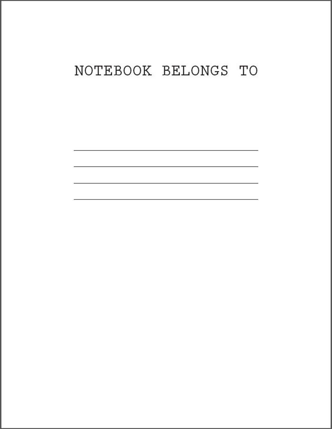 Lined Interior Notebook for Amazon KDP 100 pages Etsy