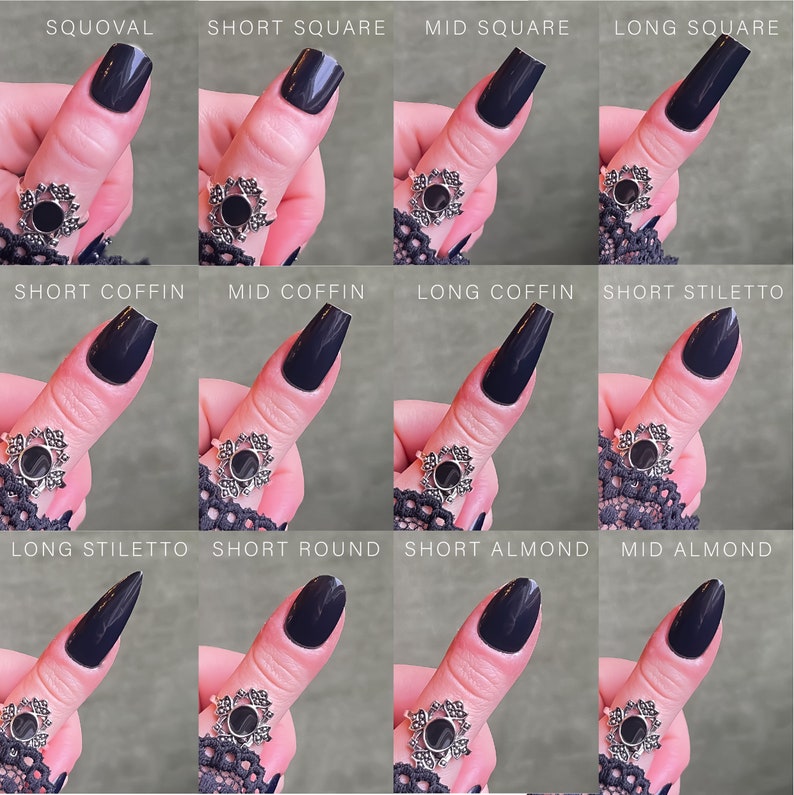 Black Bondage Style Harness Alternative Press On Nails luxury nails, witch nails, goth nails, punk nails, alternative nails, press ons image 4