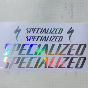 specialized iridescent chrome stickers decals vinyl graphics frame bicycle bike