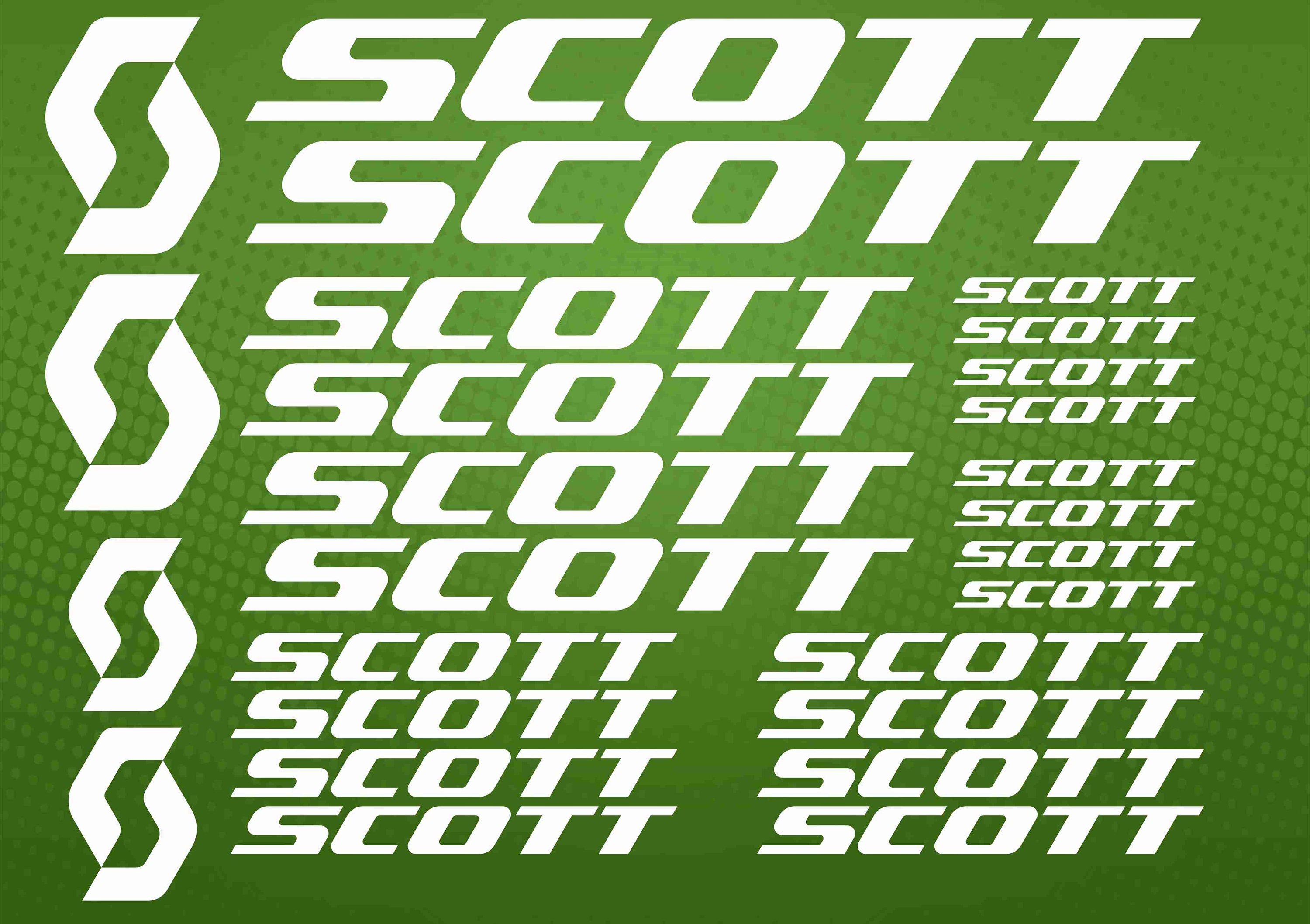 Scott Fahrrad Aufkleber Set - Selbstklebende Vinyl Decals Für Deinen Bike Rahmen