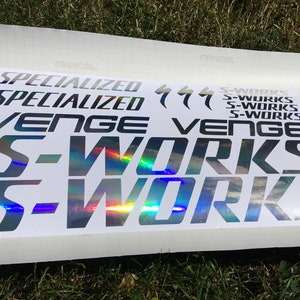 S-Works Venge Specialized decals stickers.Rainbow chrome.