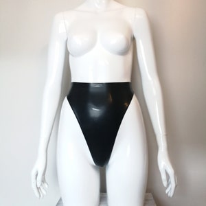 Latex High-waist Thong Back Knickers image 2