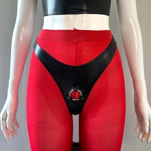 Latex Harness O-ring, metal-wear Thong, Custom Made Item (please read description for ring sizing)