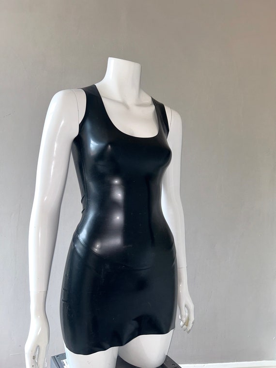 ラテックスラバーミニドレス。ボディコンドレス。カスタムメイド