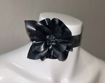 Latex Flower Choker With Popper Fastening | Custom Made