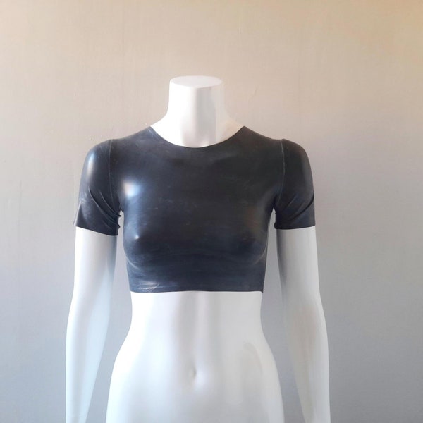 Latex crop T-shirt, Custom Made