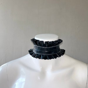 Latex Double Frill Popper Collar. Choker | Custom Made Accessories.