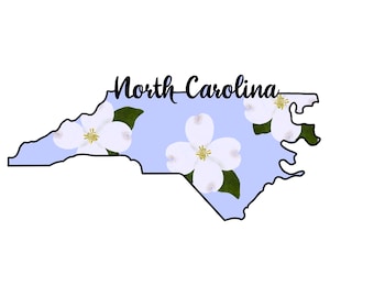North Carolina State Flower Sticker | North Carolina Dogwood Sticker | State Flower Sticker | Flower Sticker | North Carolina  Sticker