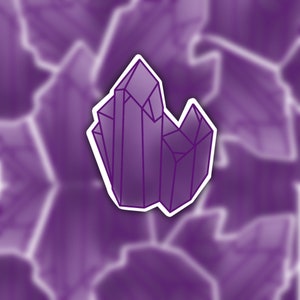 Amethyst Crystal Sticker | Halloween Sticker | Gemstone Sticker | Spooky Sticker | Witchy Sticker | Spooky Season | Fall Aesthetic