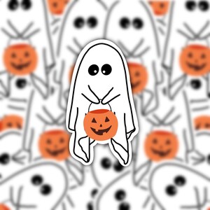 Trick or Treat Ghost Sticker | Halloween Sticker | Spooky Sticker | Spooky Season | Ghost Sticker | Trick or Treat Sticker