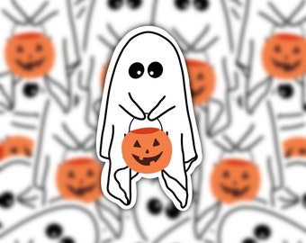 Trick or Treat Ghost Sticker | Halloween Sticker | Spooky Sticker | Spooky Season | Ghost Sticker | Trick or Treat Sticker