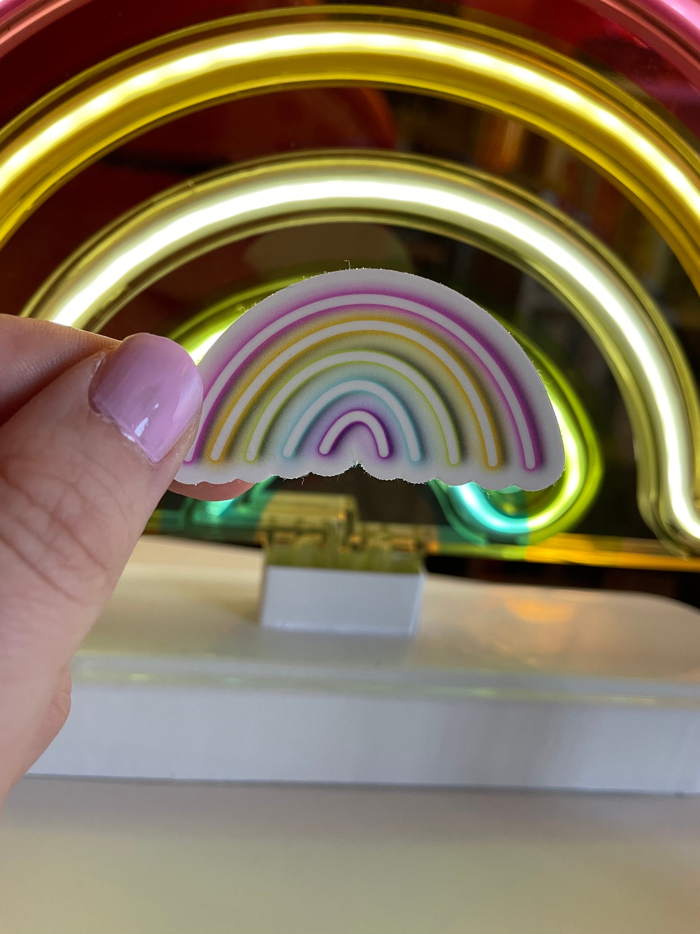 Neon Rainbow Sticker Rainbow Sticker Rainbow Car Sticker Rainbow Wall