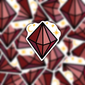 July Ruby  Birthstone Sticker | Cancer Gemstone Sticker |  Leo Crystal Sticker