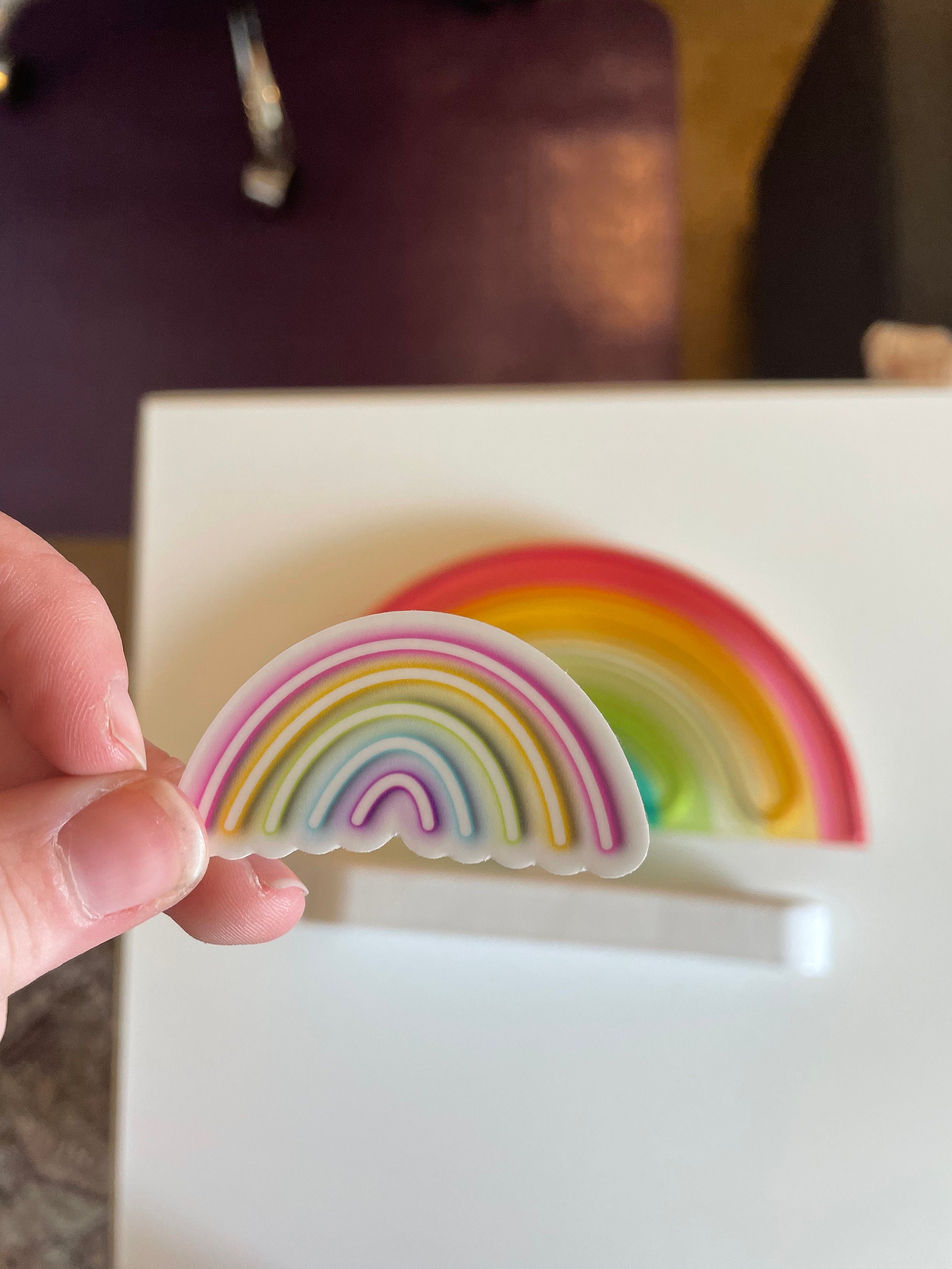 Neon Rainbow Sticker Rainbow Sticker Rainbow Car Sticker Etsy