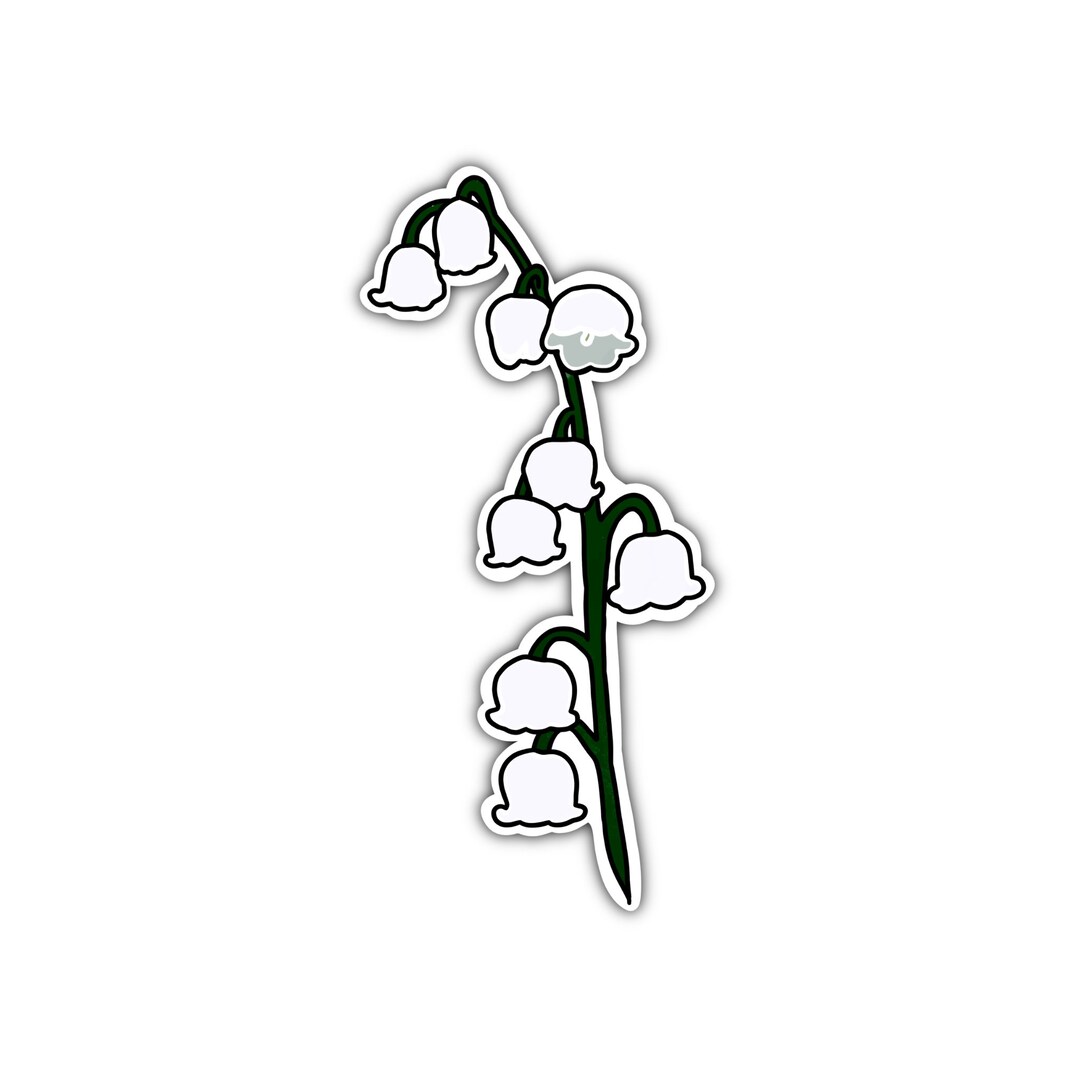 May Birth Flower Sticker Birth Flower Sticker Lily of the Etsy
